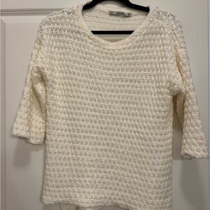 Zara Textured Cream Sweater
